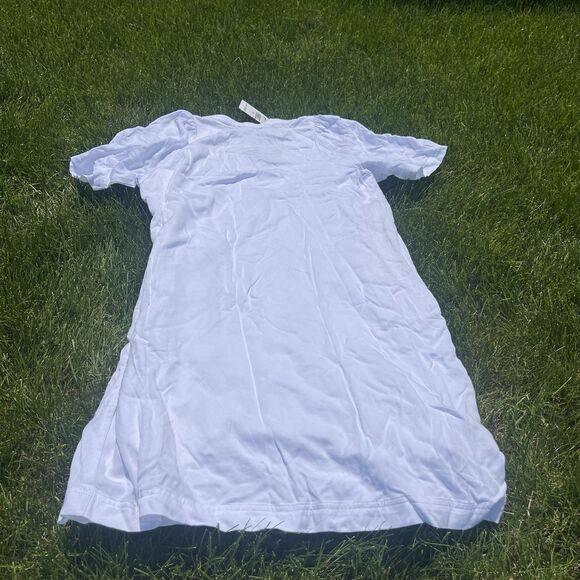 Splendid Womens Tawni Mini Shift Dress White Chambray Pockets Boho NWT $158 XS - Picture 5 of 9